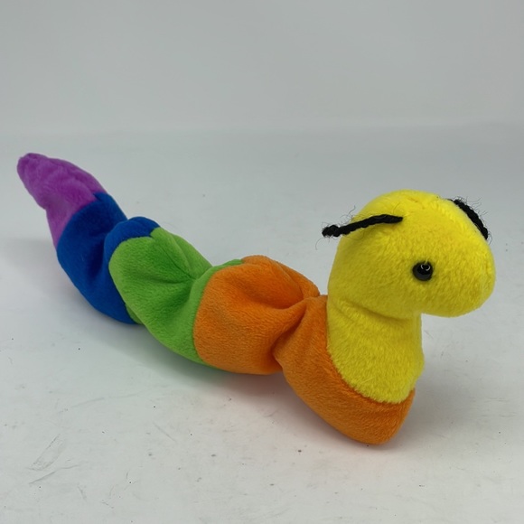 Vintage 1995 TY Beanie Baby Inch the Worm Date of Birth 9-3-1995 - Picture 2 of 8